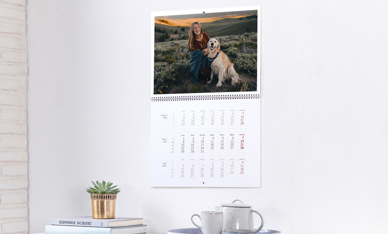 Calendario personalizado trimestral con fotos