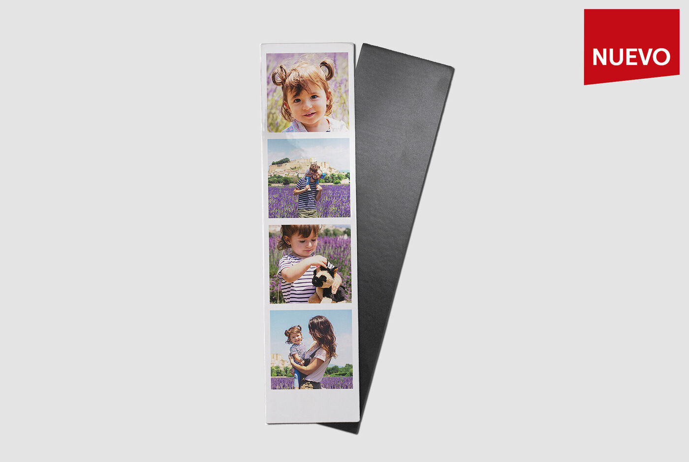 Cuatro lindas fotos en un álbum que muestran niños sonriendo y momentos felices.