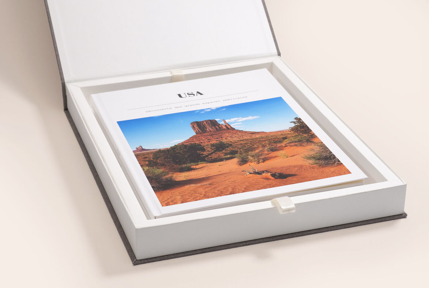 Caja para regalo para el álbum de fotos digital XXL vertical.