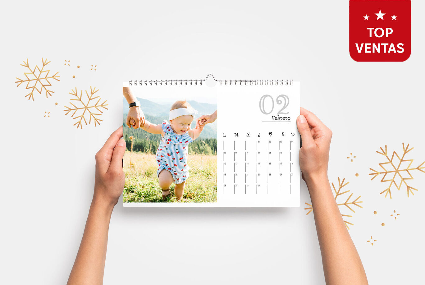 Calendario de pared personalizado A4 horizontal