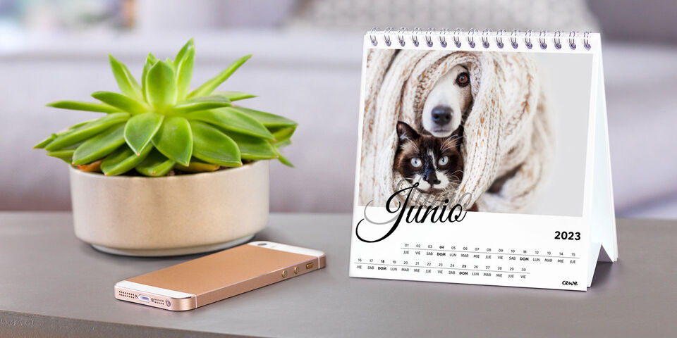 Calendario de mesa personalizado con fotos 2024