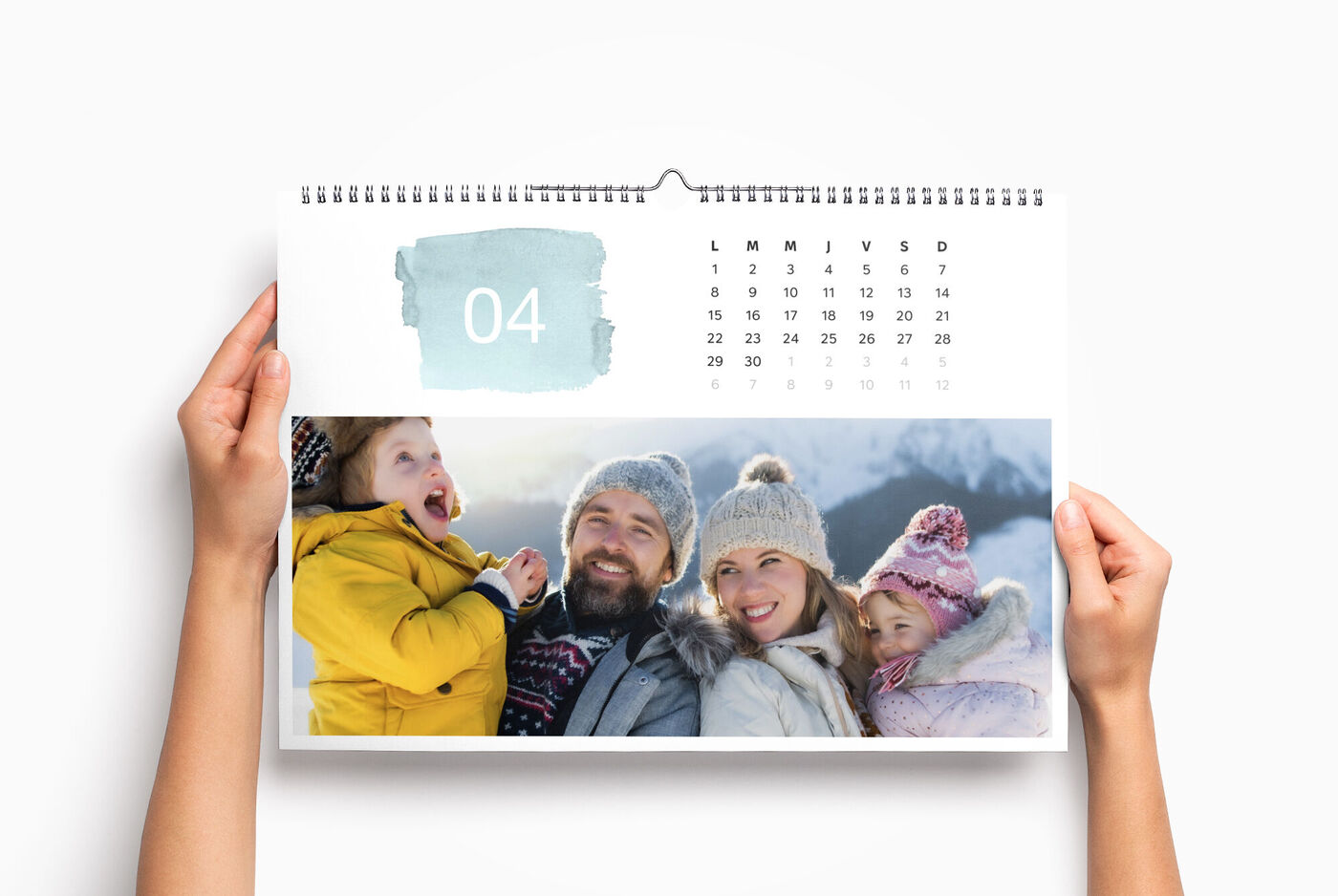 Calendario de pared A3 horizontal personalizado