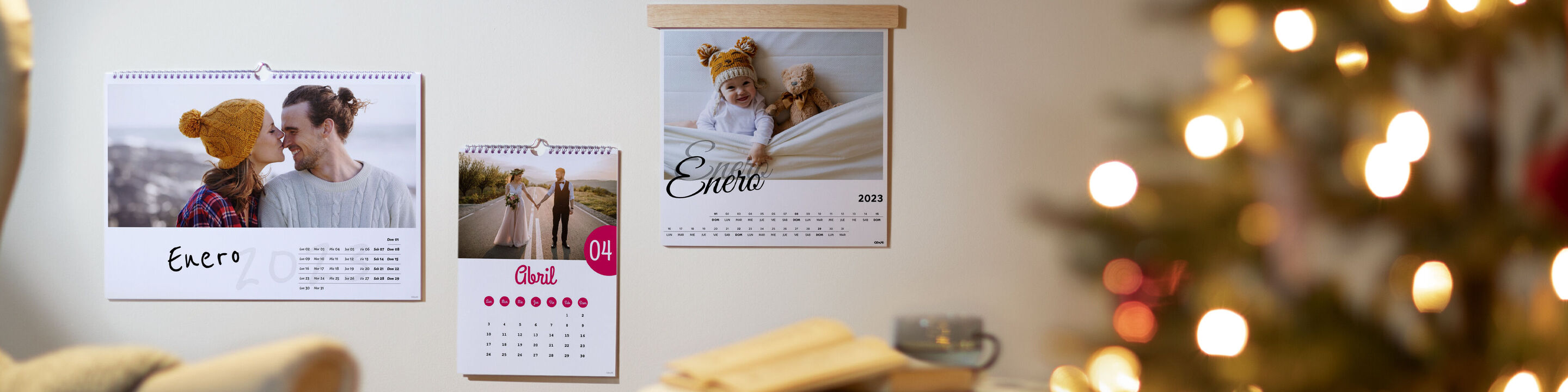 Calendario de pared personalizado con fotos 2025